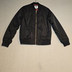 Old Navy Black Bomber Jacket‎ with Red Lining Size S